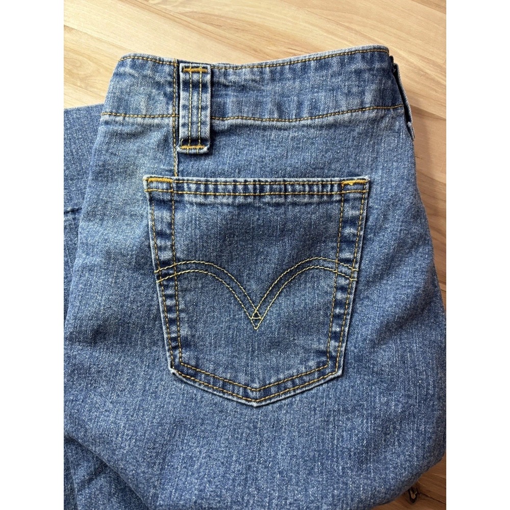 Levi's Nouveau Low Capri Stretch Blue Denim Jeans Women's Size 6 - Picture 3 of 14